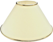 Tisch-Lampenschirm CHINTZ  creme, Goldkante glänzend,  Du=20cm