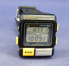 Seiko Pulsemeter S 234-5010 / LCD Uhr Herren Wrist Watch Armbanduhr Pulzmesser