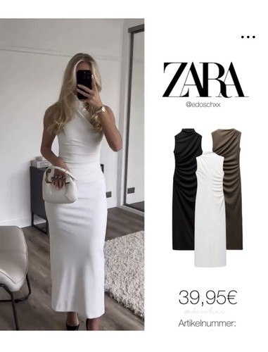 Zara maxikleid eng feminin - maxikleid,
