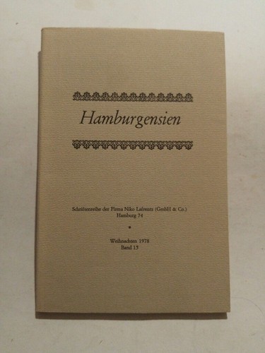 Hamburgensien schriftenreihe - ,