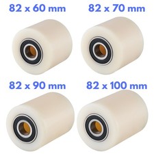 Hubwagenrollen Nylon 82 x 60 70 90 100  mm Achse 12 17 20 25 mm Rollen Hubwagen