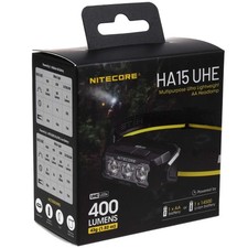 Nitecore HA15 UHE LED Kopflampe, Stirnlampe, Headlamp, max. 400 Lumen   Li-Ion S