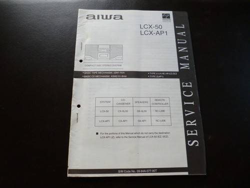 Original service manual aiwa - original,