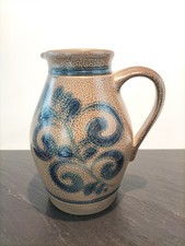 Bembel Weinkrug Keramik 1,5l Braun Blau 20cm Höhe 