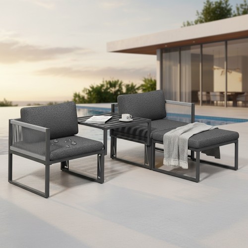 Sitzgruppe aluminium lounge - sitzgruppe,