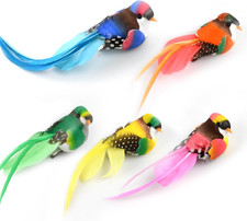 5 Stück Bunte Künstliche Feder Schaum Vögel Auf Clips Vogelfigur
