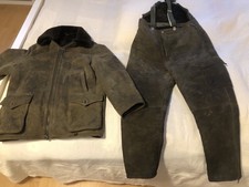 Echt-Leder-Anzug für Ansitz, Jagd, Herren von Jagdbekleidung Leder Weiss