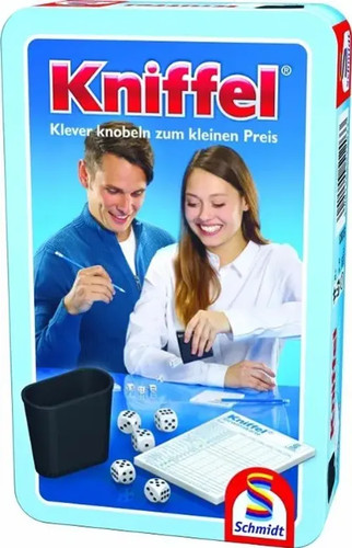 Kniffel metalldose spiel - in,