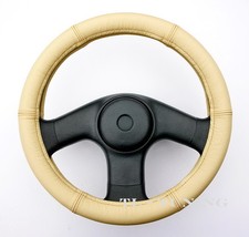 Lenkradbezug Echtes Leder in BEIGE Lenkradhülle, Lenkradschoner / Ø 37 - 39