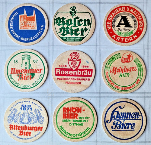 Bierdeckel ddr pössneck - ddr,