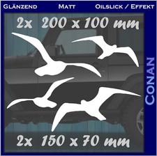 4x Möwen Aufkleber Nordsee -