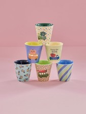RICE Kinderbecher Becher Happy Cars klein 7 x 7,5 cm Melamin BPA frei