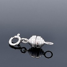 MAGNETSCHLIESSE MIT FEDERRING AUS 925/- SILBER RHODINIERT SCHMUCKJAGD