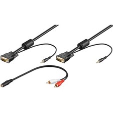 Notebook-TV-Monitor-Kabel SVGA ST/ST+Audio 3m schwarz