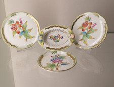 Herend Hungary Queen Victoria Porzellan Konvolut Untersetzer Korb 7381 VBO 1. W