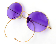 CUTLER and GROSS London Vintage Sonnenbrille 0410 Lila Gold Oval Sportbügel 90s