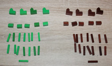 Die Siedler von Catan Holzfiguren für Spieler 5+6 in grün /braun als Ersatzteil