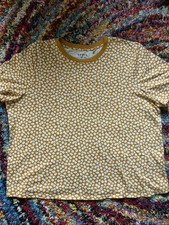 Boden Bodendirect T-Shirt gelb Blümchen gebraucht Größe L Rundhals