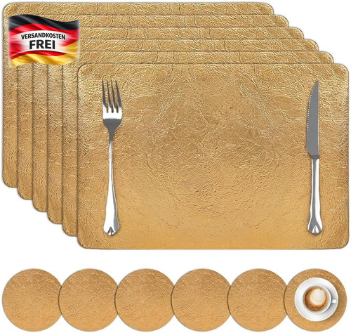 Kunstleder tischsets - kunstleder,