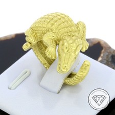 Original Barry Kieselstein Cord Alligator Ring 750 / 18 Kt Gold Gr.51 XXYY