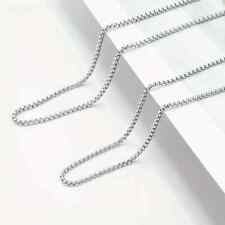 Halskette Herren Damen Kette Silber Edelstahl Dünn Mode Schmuck Geschenk