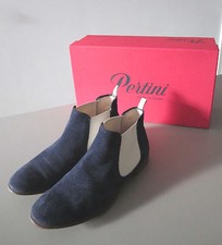 PERTINI SOAP COSMOS ELASTICO CHELSEA BOOTS GR.36 IN BLAU AUS LEDER