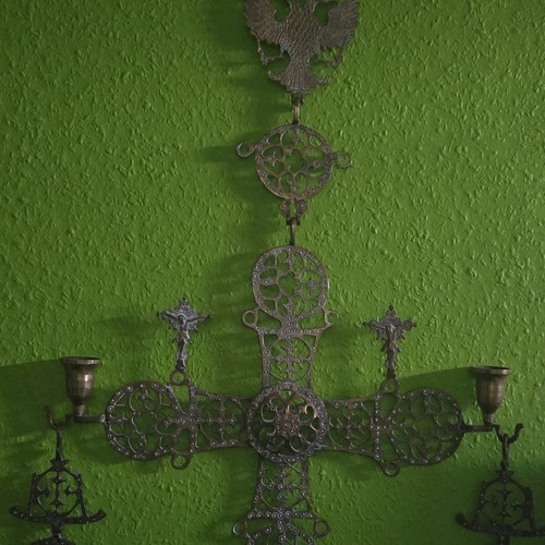 Wandkerzenhalter kreuz metall - wandkerzenhalter,