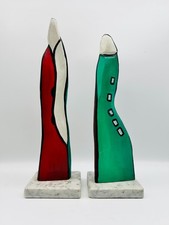 ?? Abstraktes Holzkunst Set „G+K Quici“ – signiert & original – 2 Skulpturen