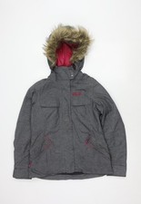 Jack Wolfskin Damen Parka Jacke Grau Größe 6