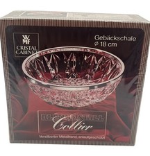 WMF Gebäckschale Glasschale Bleikristall mit versilbertem Rand Collier NEU