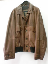braune Kunstleder Jacke Gr. 50