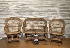 Vintage Korb/Rattan Sofa & 2