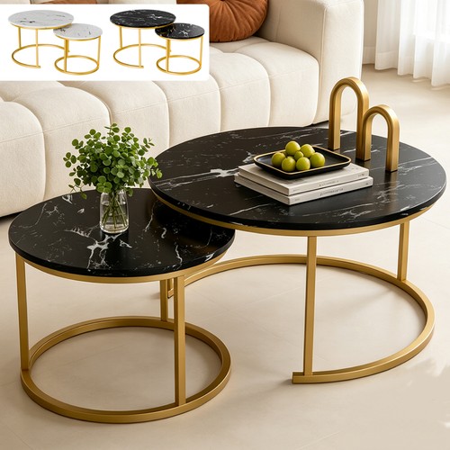 Couchtisch rund 2er set - rund,