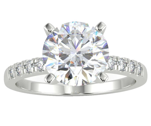 14k weiss gold - weiss, kunstdiamanten