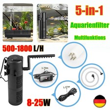 5-in-1 Aquarium Pumpe Filterpumpe mit UV Timer Aquarium innenfilter 500-1800L/H