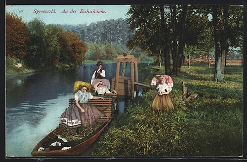 Ansichtskarte spreewald am - ansichtskarte, spreewald,