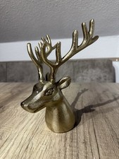Goldener Hirschkopf Deko, 24cm - Perfekt für Weihnachten & Winter