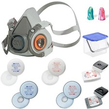 3M Halbmaske 6000 + Partikelfilter + Box  Atemschutzmaske Gasmaske Lackiermaske