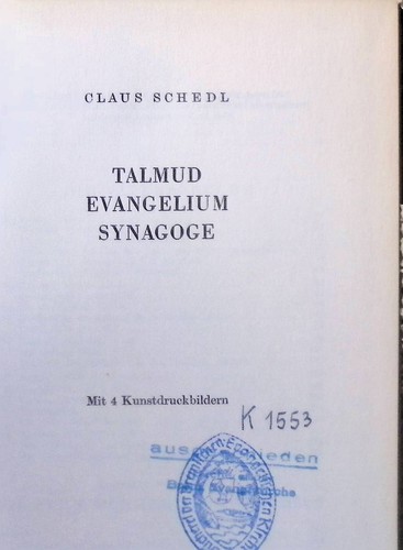 Talmud evangelium synagoge - talmud,, evangelium,