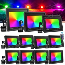 RGB LED Fluter Außen Strahler Flutlicht Scheinwerfer Gartenlampe Dimmbar 10-100W