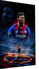 Leinwand Bilder Wandbilder Sport Fußball Messi Barca - Hochwertiger Kunstdruck