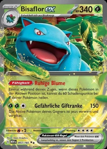 Pokemon karte bisaflor ex - karte, |