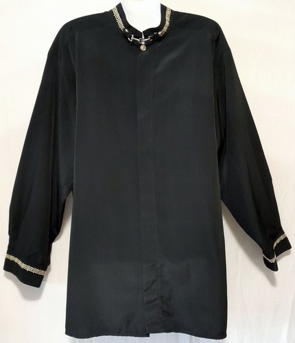 Herrenhemd schwarz gold - schwarz,