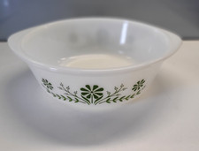 Auflaufform Glasbake  feuerfest  rund weiß grün Gänseblümchen 25 cm