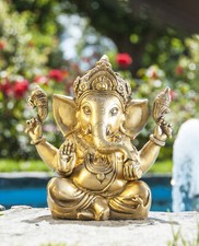 Ganesha 23 cm Messing antik Farbe: goldantik 4,2 kg Feng Shui