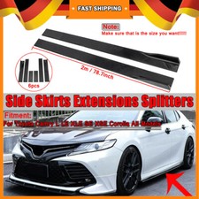 Auto 86,6" Seitenschweller Ansätz Sideskirts Erweiterung Universal Glanz Schwarz