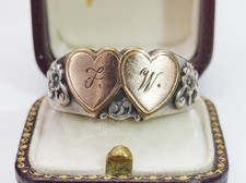 Antiker Silberring 800 mit 14K