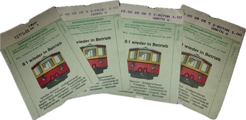 Bvg bahn sonderfahrschein - 4x,