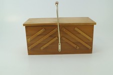 Alter Nähkasten - Nähkästchen - aufklappbar - Holz - Vintage - Braun - 34cm✅
