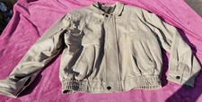 Beige retro Lederjacke Herren gr. 46, tiptop Erhaltung 